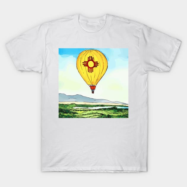 Balloon Fiesta, New Mexico T-Shirt by WelshDesigns